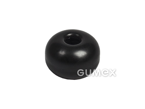 Kunstoff-Kugel für Gummiband, Durchmesser 5-7mm, PVC, schwarz, 